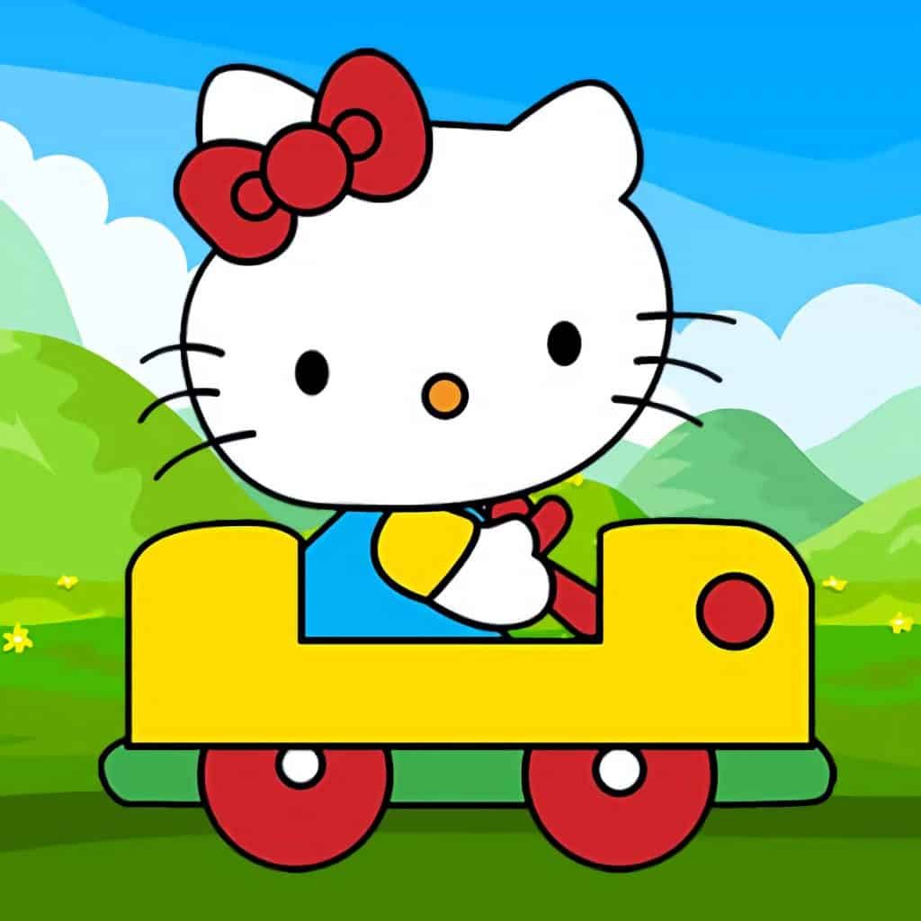Game Hello Kitty Car Jigsaw