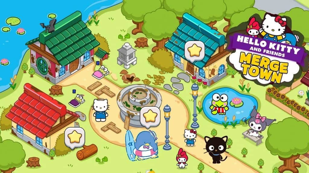 Hello Kitty Merge Town um dos jogos para PC da Hello Kitty