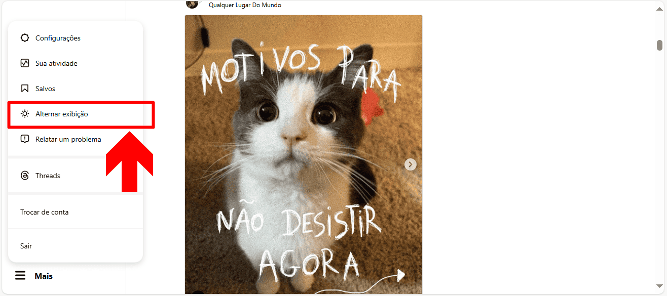 imagem mostra o botão para alterar o brilho do site