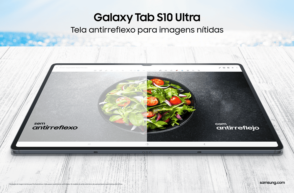 antirreflexo do galaxy tab s10